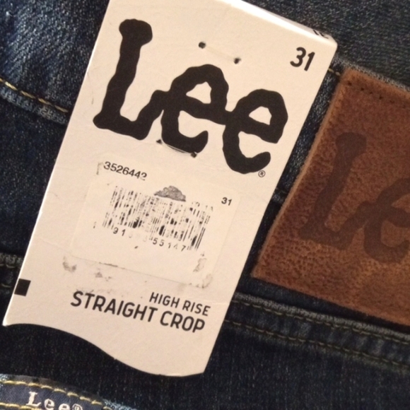 LEE WOMEN'S FREMONT HIGH RISE CROPPED STRAIGHT DENIM JEANS SIZE 31 LARGE NWT - Picture 10 of 10